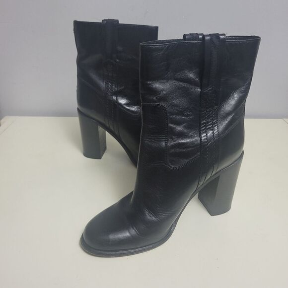 Kate Spade baise pull on black leather boots,  9 - Picture 6 of 13